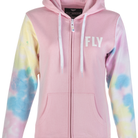 Fly Racing Women’s Tie-dye Zip Up Hoodie Pink/yellow/blue Xl - Black/Grey / 2X-Large - Watercraft Collection
