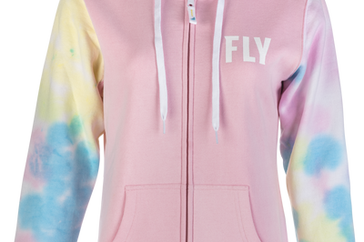 Fly Racing Women’s Tie-dye Zip Up Hoodie Pink/yellow/blue Xl - Pink/Yellow/Blue / 2X-Large - Watercraft Collection