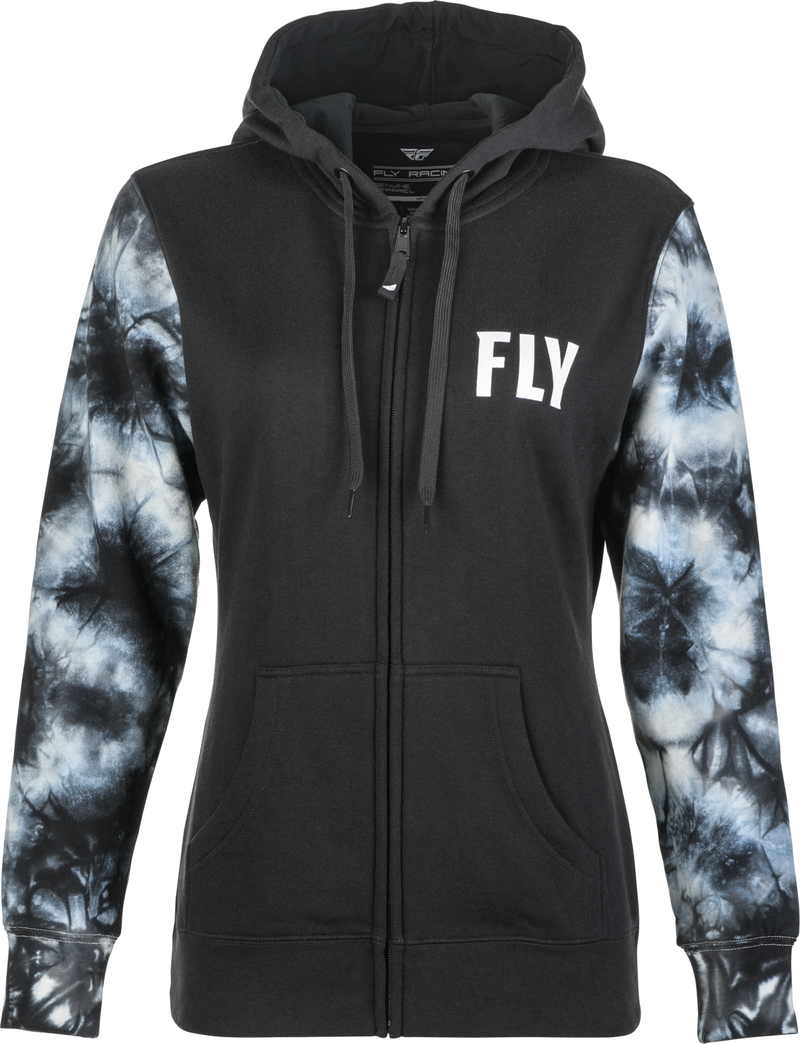 Fly Racing Women’s Tie-dye Zip Up Hoodie Pink/yellow/blue Xl - Black/Grey / 2X-Large - Watercraft Collection