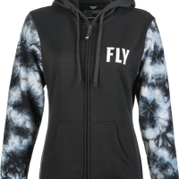 Fly Racing Women’s Tie-dye Zip Up Hoodie Pink/yellow/blue Xl - Black/Grey / 2X-Large - Watercraft Collection