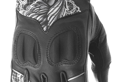 Highway 21 Women’s Vixen Gloves Liberty Brown Md - Black/White Lace / 2X-Large - Harddrive Products