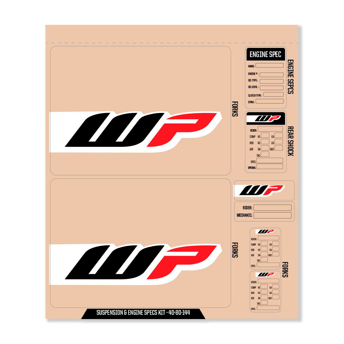 D-cor Wp Decal Kit Fork/shock/eng Spec - Offroad Collection
