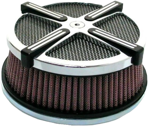 HARDDRIVE X Force Air Cleaner Kit Chrome/Black