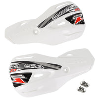 Zeta X3 Handguard Shield White - Orange - Snowmobile Collection