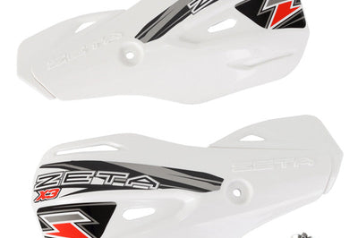 Zeta X3 Handguard Shield White - Snowmobile Collection