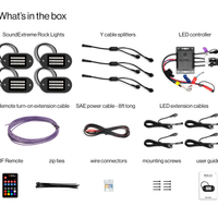 ECOXGEAR X4 Rock Lights + Contoller 24 Led + Controller