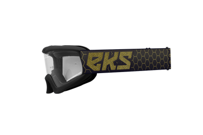 Eks Brand Xgrom Youth Goggle Black/white Clear - Black/Metallic Gold - Bicycle Collection