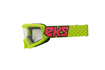 Eks Brand Xgrom Youth Goggle Black/white Clear - Fluorescent Yellow/Black/Fire - Bicycle Collection