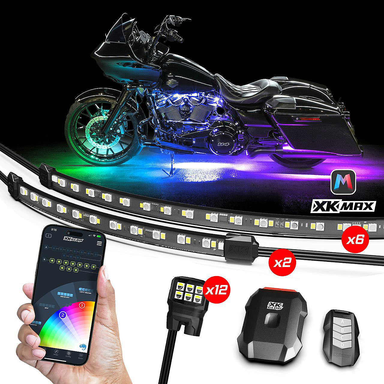 XK GLOW Xkmax Led Underglow Kit 20 Pc - Illumination