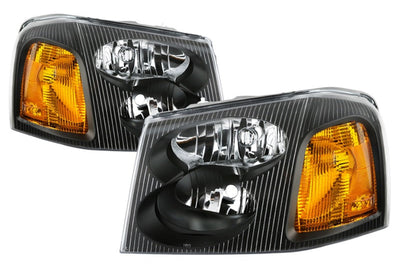 SPYDER xTune 02-09 GMC Envoy OEM Style Headlights - Black (HD-JH-GEN02-AM-BK) - Lights
