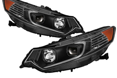 SPYDER xTune 09-14 Acura TSX Projector Headlights - Light Bar DRL - Black (PRO-JH-ATSX09-LB-BK) - Lights