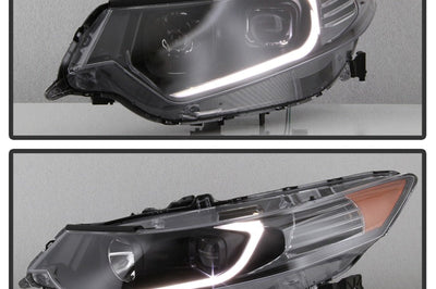 SPYDER xTune 09-14 Acura TSX Projector Headlights - Light Bar DRL - Black (PRO-JH-ATSX09-LB-BK) - Lights