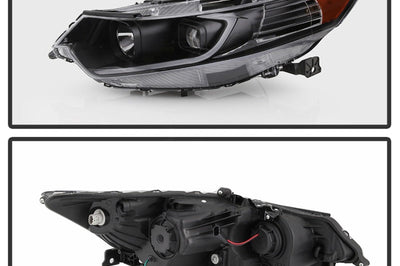 SPYDER xTune 09-14 Acura TSX Projector Headlights - Light Bar DRL - Black (PRO-JH-ATSX09-LB-BK) - Lights