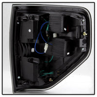 SPYDER xTune 09-14 Ford F-150 Light Bar LED Tail Lights - Black Smoke (ALT-JH-FF15009-LBLED-BSM)