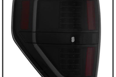 SPYDER xTune 09-14 Ford F-150 Light Bar LED Tail Lights - Black Smoke (ALT-JH-FF15009-LBLED-BSM)
