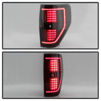 SPYDER xTune 09-14 Ford F-150 Light Bar LED Tail Lights - Black Smoke (ALT-JH-FF15009-LBLED-BSM)