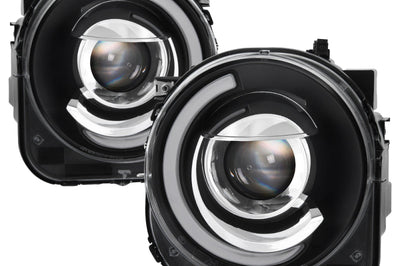 SPYDER xTune 15-17 Jeep Renegade Light Bar DRL Projector Headlights -Black (PRO-JH-JREN-LBDRL-BK) - Lights