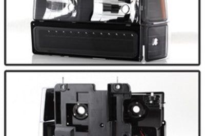 SPYDER Xtune 92-94 Blazer Full Size Corner/LED Bumper Headlights Black HD-JH-CCK88-LED-AM-BK-SET - Lights