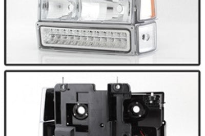 SPYDER Xtune 92-94 Blazer Full Size Corner/LED Bumper Headlights Chrome HD-JH-CCK88-LED-AM-C-SET - Lights