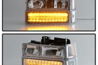 SPYDER Xtune 92-94 Blazer Full Size Corner/LED Bumper Headlights Chrome HD-JH-CCK88-LED-AM-C-SET - Lights