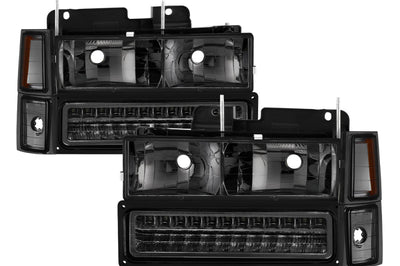 SPYDER Xtune 92-94 Blazer Full Size Corner/LED Bumper Headlights Smoke HD-JH-CCK88-LED-AM-SM-SET - Lights