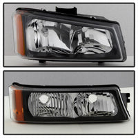 SPYDER Xtune Chevy Silverado 2500HD 03-06 Crystal Headlights w/ Bumper Lights Black HD-JH-CSIL03-AM-BK-SET