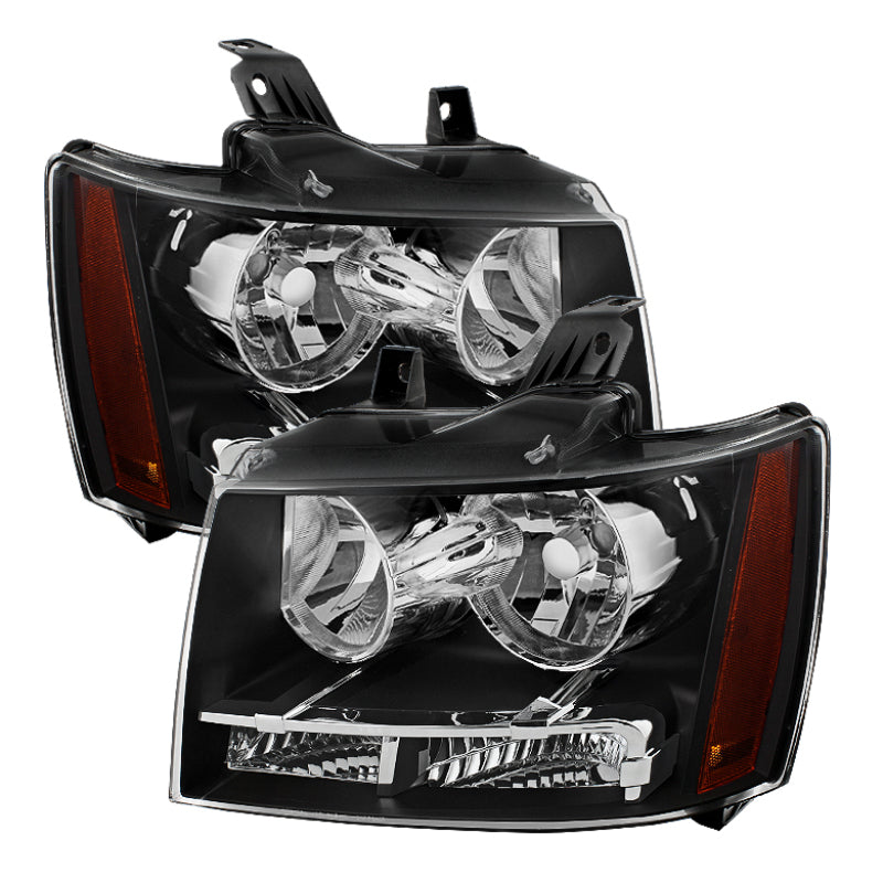 SPYDER Xtune Chevy Suburban 1500/2500 07-14 Crystal Headlights Black HD-JH-CSUB07-AM-BK - Lights