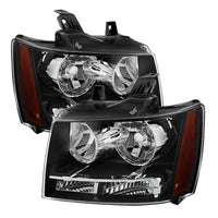 SPYDER Xtune Chevy Suburban 1500/2500 07-14 Crystal Headlights Black HD-JH-CSUB07-AM-BK - Lights