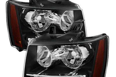 SPYDER Xtune Chevy Suburban 1500/2500 07-14 Crystal Headlights Black HD-JH-CSUB07-AM-BK - Lights