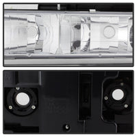 SPYDER Xtune Chevy Suburban 94-98 Headlights w/ Corner & Parking Lights 8pcs Chrome HD-JH-CCK88-AM-C-SET