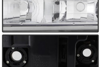 SPYDER Xtune Chevy Suburban 94-98 Headlights w/ Corner & Parking Lights 8pcs Chrome HD-JH-CCK88-AM-C-SET