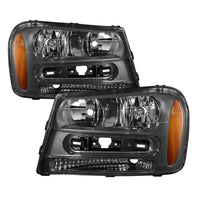 SPYDER Xtune Chevy Trailblazer 02-09 Crystal Headlights Black HD-JH-CTB02-AM-BK - Lights