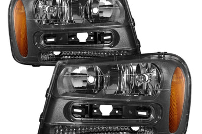 SPYDER Xtune Chevy Trailblazer 02-09 Crystal Headlights Black HD-JH-CTB02-AM-BK - Lights
