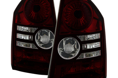 SPYDER Xtune Chrysler 300 2008-2010 OEM Style Tail Lights -Red Smoked ALT-JH-C308-OE-RSM