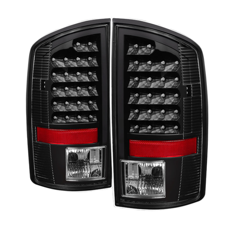 SPYDER Xtune Dodge Ram 07-08 1500 / 07-09 2500/3500 LED Tail Lights Black ALT-JH-DR07-LED-BK