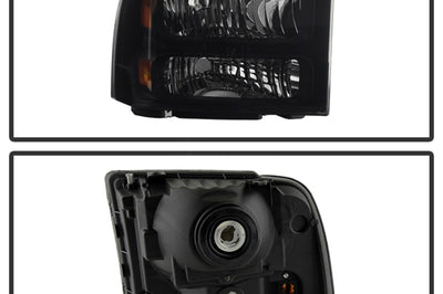 SPYDER Xtune Ford F250/350/450 Super Duty 05-07 Crystal Headlights Black Smoked HD-JH-FS05-AM-BSM - Lights