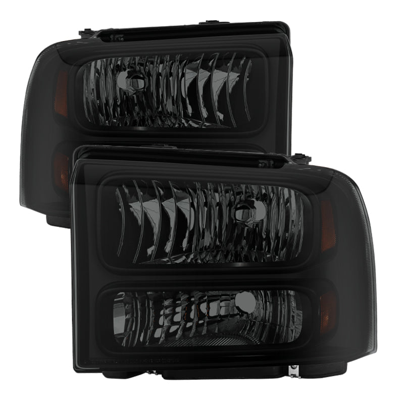 SPYDER Xtune Ford F250/350/450 Super Duty 05-07 Crystal Headlights Black Smoked HD-JH-FS05-AM-BSM - Lights