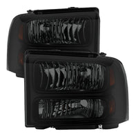 SPYDER Xtune Ford F250/350/450 Super Duty 05-07 Crystal Headlights Black Smoked HD-JH-FS05-AM-BSM - Lights