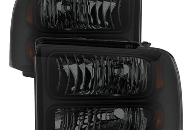 SPYDER Xtune Ford F250/350/450 Super Duty 05-07 Crystal Headlights Black Smoked HD-JH-FS05-AM-BSM - Lights