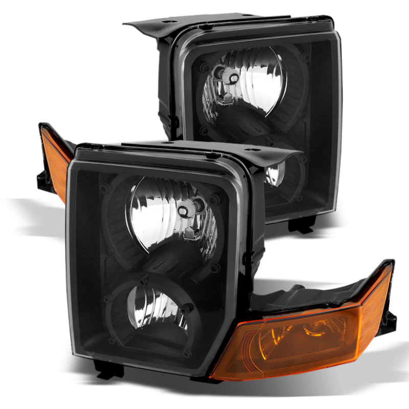 SPYDER Xtune Jeep Commander 06-10 Crystal Headlights Black HD-JH-JCOM06-AM-BK - Lights