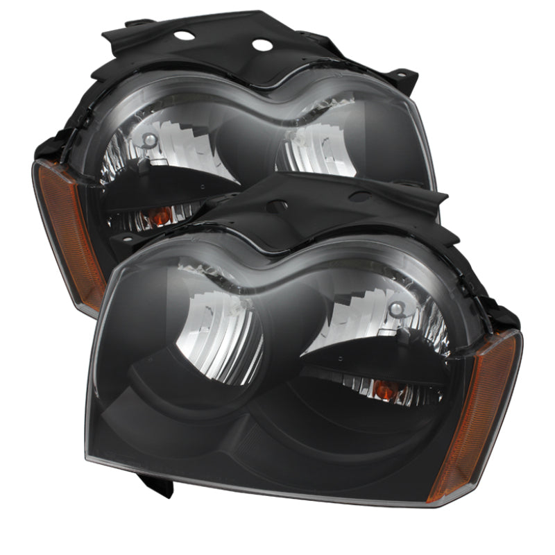 SPYDER Xtune Jeep Grand Cherokee 05-07 Crystal Headlights Black HD-JH-JGC05-AM-BK - Lights