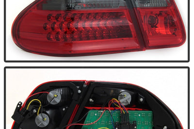 SPYDER Xtune Mercedes Benz W210 E-Class 96-02 LED Tail Lights Red Smoke ALT-CL-MBW210-LED-RSM