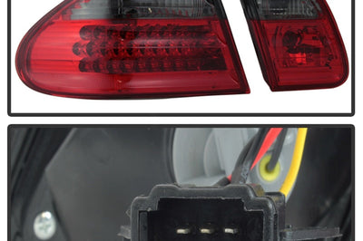 SPYDER Xtune Mercedes Benz W210 E-Class 96-02 LED Tail Lights Red Smoke ALT-CL-MBW210-LED-RSM