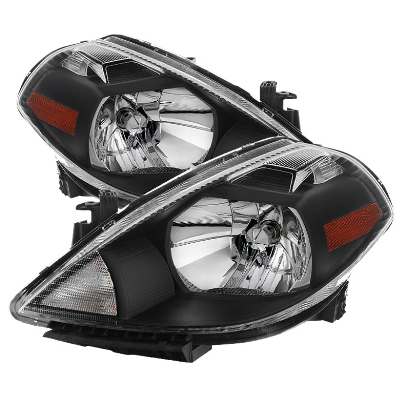 SPYDER Xtune Nissan Versa 07-12 Crystal Headlights Black HD-JH-NV07-AM-BK - Lights