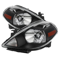 SPYDER Xtune Nissan Versa 07-12 Crystal Headlights Black HD-JH-NV07-AM-BK - Lights