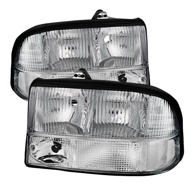 SPYDER Xtune Oldsmobile Bravada 98-01 Crystal Headlights Chrome HD-JH-GS1598-AM-C - Lights