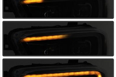 SPYDER xTune Toyota Tacoma 16-18 DRL Light Bar Projector Headlights - Black PRO-JH-TTA16-LBDRL-BK - Lights
