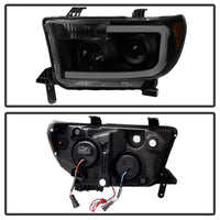 SPYDER Xtune Toyota Tundra 07-13 LED Light Bar Projector Headlights Black Smoked PRO-JH-TTU07-LED-BSM - Lights