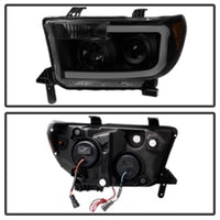 SPYDER Xtune Toyota Tundra 07-13 LED Light Bar Projector Headlights Black Smoked PRO-JH-TTU07-LED-BSM - Lights