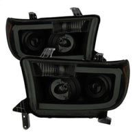 SPYDER Xtune Toyota Tundra 07-13 LED Light Bar Projector Headlights Black Smoked PRO-JH-TTU07-LED-BSM - Lights